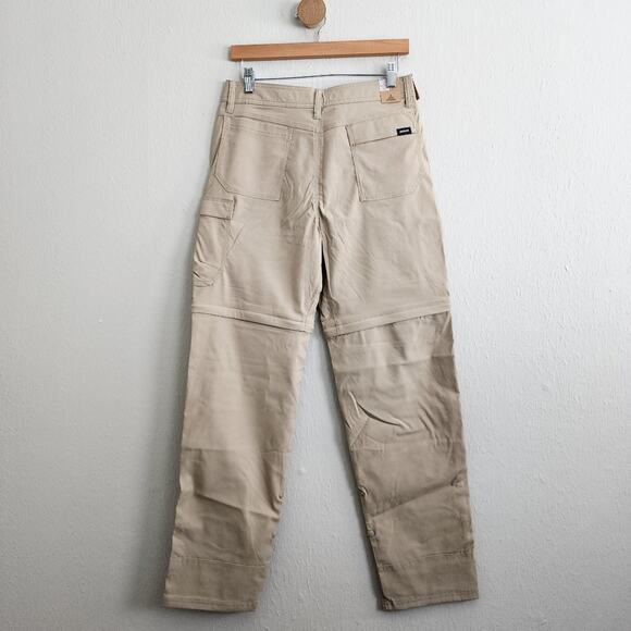 NEW Prana Stretch Zion Durable Convertible Men's Tan Cargo Pants Sandbar Tan - Picture 12 of 14